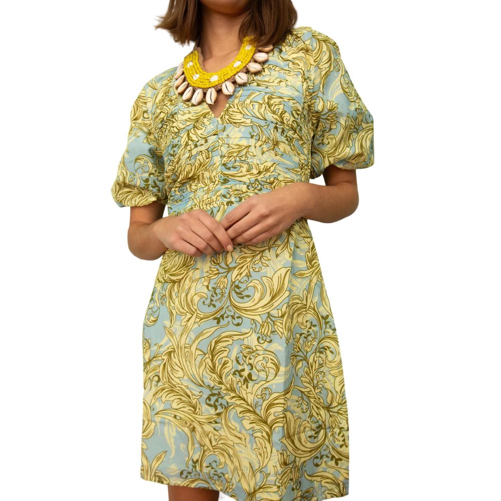 NEW ANNA CATE britt dress in green mosaic